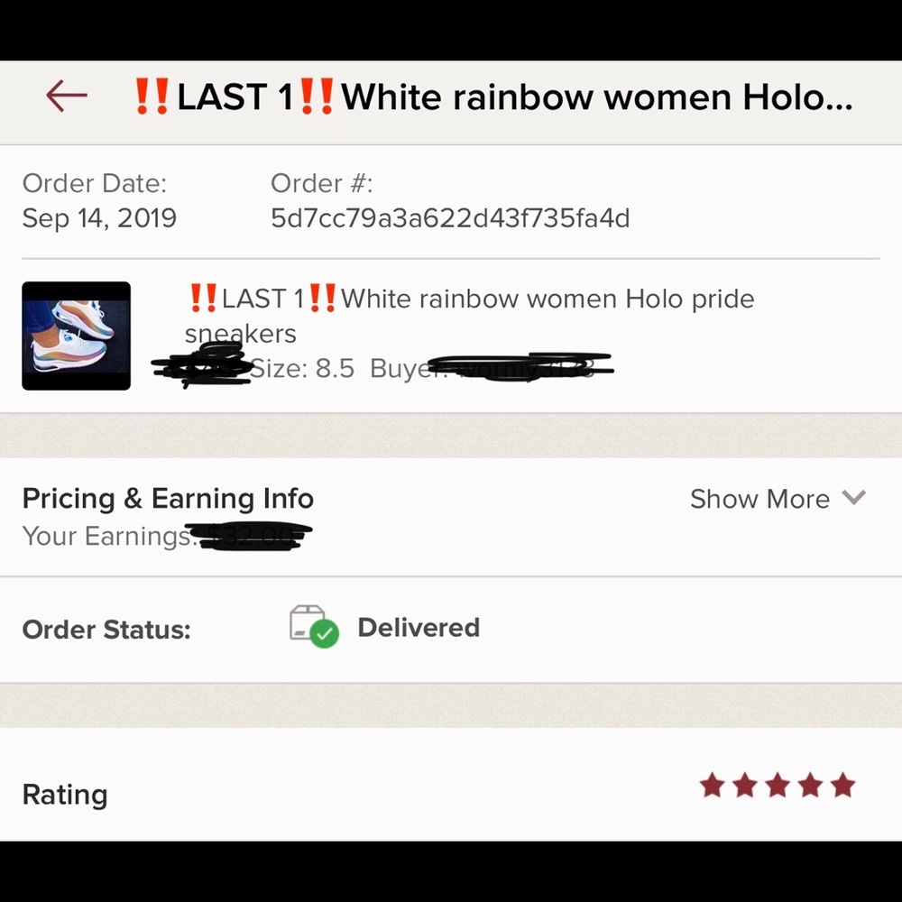 ‼️PRICE IS FIRM‼️Pink rainbow women  Holo sneaker - Picture 7 of 7